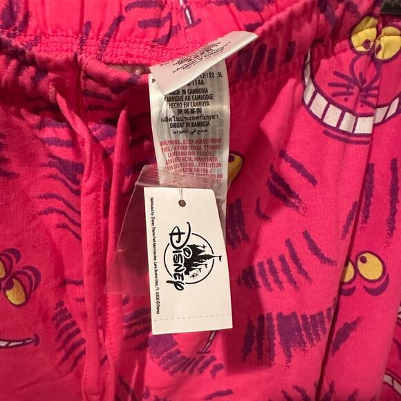 NWT Disney Parks Alice in Wonderland Cheshire Cat Mad Tea Party Pj Pants L XXL - Picture 3 of 3